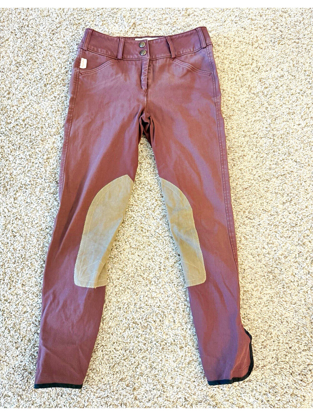 The Tailored Sportsman Knee Patch Riding Breeches Plum English Riding Habits 24